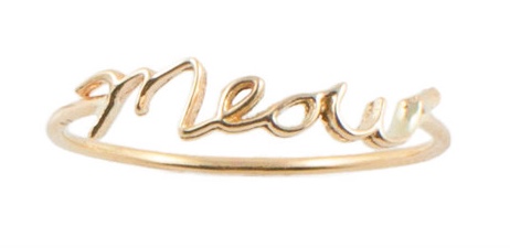 Meow gold ring